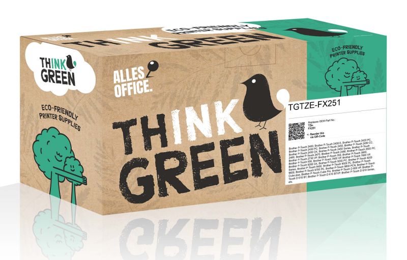 ThinkGreen Brother TZe-FX251 Farbband schwarz weiss